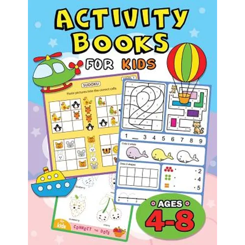 Activity books for kids ages 4-8: Easy and Fun Workbook for boys and Girls