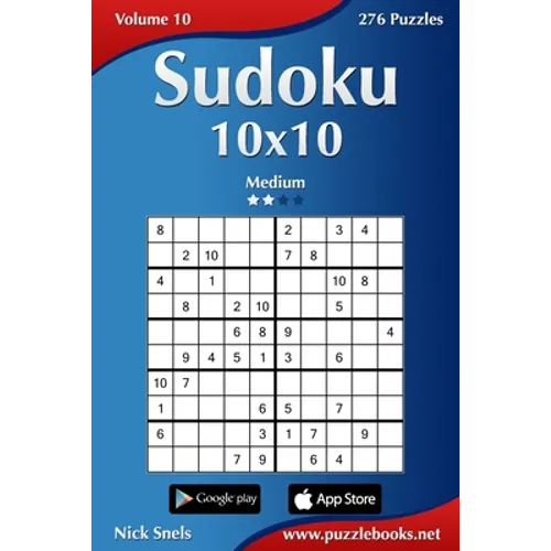 Sudoku 10x10 - Medium - Volume 10 - 276 Puzzles
