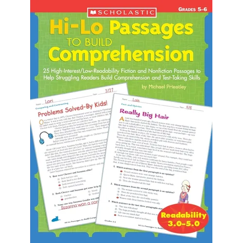 Hi-Lo Passages to Build Comprehension: Grades 5?6: 25 High-Interest/Low Readability Fiction and Nonfiction Passages to Help Struggling Readers Build C