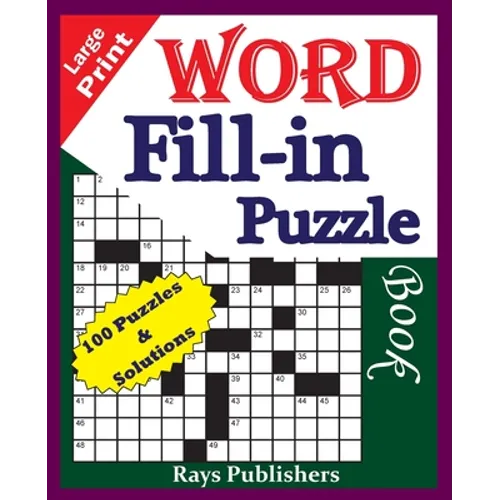 Large Print Word Fill-in Puzzle book