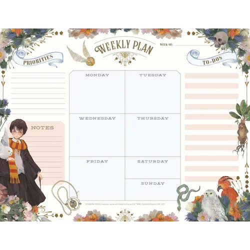Harry Potter: Floral Fantasy Weekly Planner Notepad