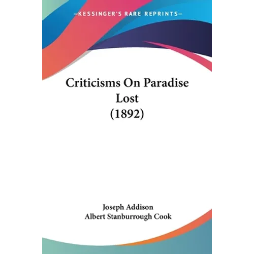 Criticisms On Paradise Lost (1892)