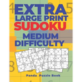 Extra Large Print Sudoku Medium Difficulty: Sudoku In Very Large Print - Brain Games Book For Adults