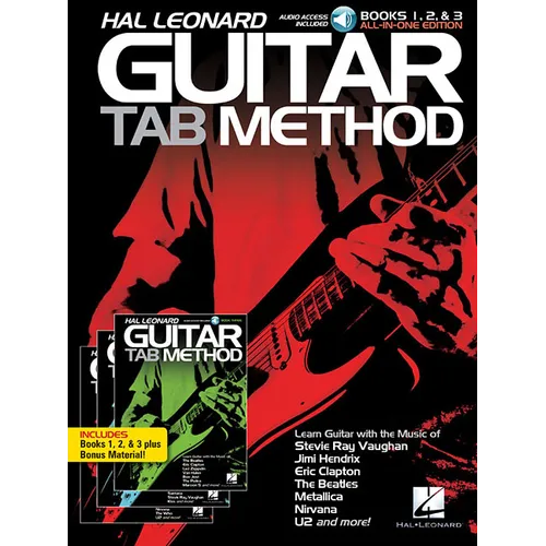 Hal Leonard - Guitar Tab Method Books 1 2 and 3 All-In-One Beginner Guitar Lesson Book with Tabs and Online Audio