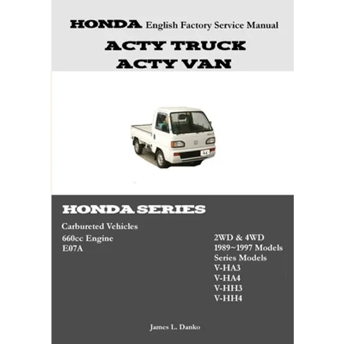 Honda Acty English Factory Service Manual