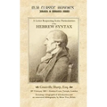 A Letter Respecting Some Particularities of the Hebrew Syntax