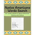 Native Americans Words Search: 100 Words Related to Native American History and Culture