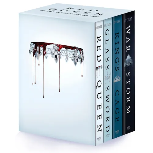 Red Queen 4-Book Paperback Box Set: Red Queen, Glass Sword, King's Cage, War Strom