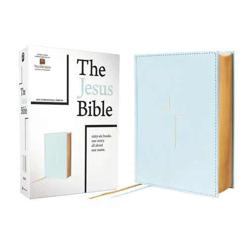 The Jesus Bible, NIV Edition, Leathersoft Over Board, Blue, Comfort Print