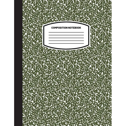 Classic Composition Notebook: (8.5x11) Wide Ruled Lined Paper Notebook Journal (Olive Green) (Notebook for Kids, Teens, Students, Adults) Back to Sc