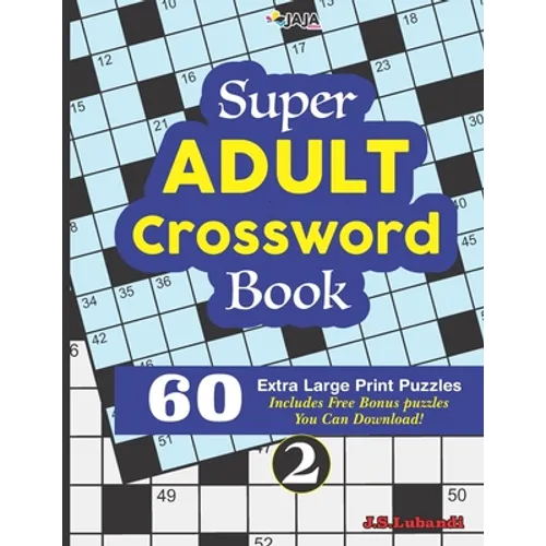 Super ADULT Crossword Book; 2 60 Extra Large Print Easy Puzzles