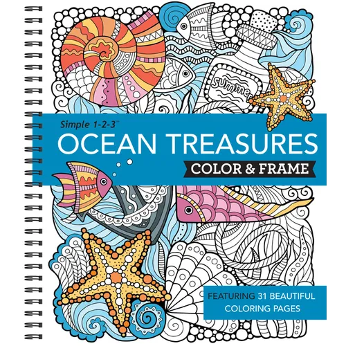 Color & Frame - Ocean Treasures (Adult Coloring Book)