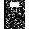 Marble Notebook A4: Black Marble College Ruled Journal