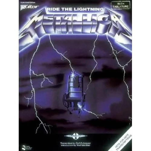 Metallica - Ride the Lightning Guitar Tablature Songbook Sheet Music Including Fade to Black Creeping Death and More Play It Like It Is Series
