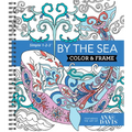 Color & Frame - By the Sea: Adult Coloring Book with Ocean Designs - Perforated Pages, Spiral Bound