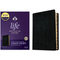NKJV Life Application Study Bible, Third Edition, Large Print (Bonded Leather, Black, Indexed, Red Letter)