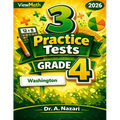 3 Washington SBA Grade 4 Math Practice Tests: Full-Length Test Prep with Detailed Answer Explanations