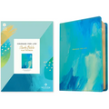 NLT Courage for Life Study Bible for Women, Filament Enabled (Leatherlike, Brushed Aqua Blue)