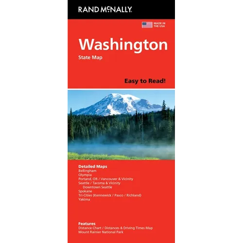 Rand McNally Easy to Read: Washington State Map