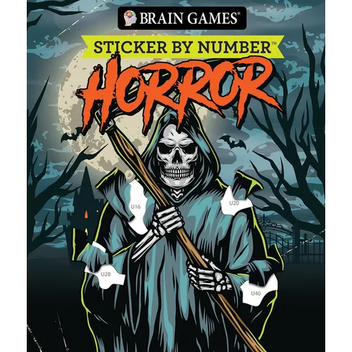 Brain Games - Sticker by Number: Horror (28 Images to Sticker)
