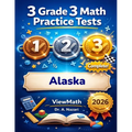 3 Alaska AK STAR Grade 3 Math Practice Tests: Full-Length Test Prep with Detailed Answer Explanations