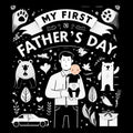 High Contrast Baby Book - Father's Day: My First Fathers Day For Newborn, Babies, Infants High Contrast Baby Book of Family days Black and White Baby