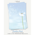 Dandelion Clouds Stationery Paper: Half Letter Size Paper, Flower Themed, Letter Writing Paper, 25-sheets
