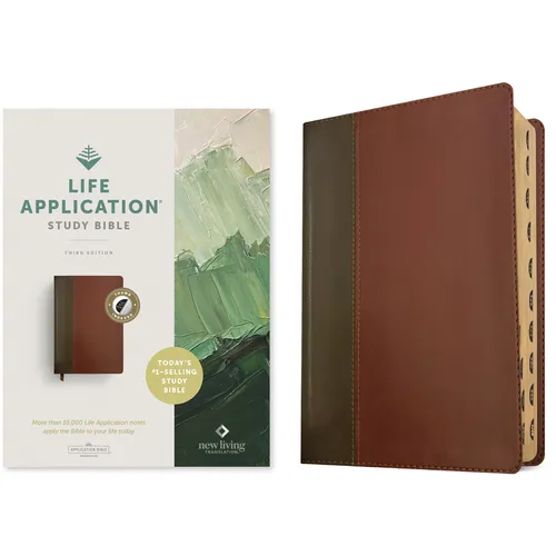 NLT Life Application Study Bible, Third Edition (Red Letter, Leatherlike, Brown/Tan, Indexed)