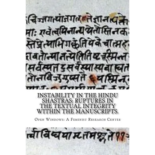 Instability in the Hindu shastras: ruptures in the textual integrity within the manuscripts.