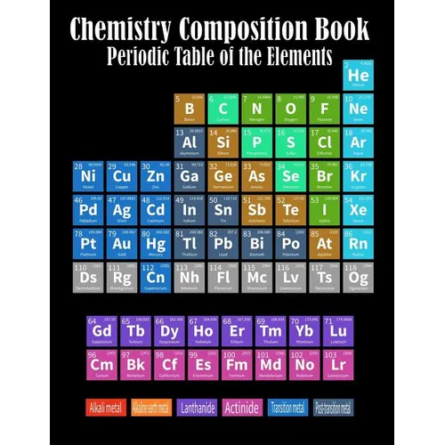 Chemistry Composition Book Periodic Table Of The Elements: College Ruled Paper 8.5 X 11, 110 pages Chemistry Class Elements Table on Matte Cover