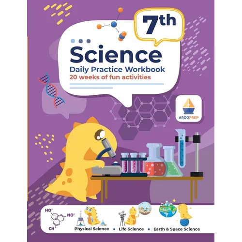7th Grade Science: Daily Practice Workbook 20 Weeks of Fun Activities (Physical, Life, Earth and Space Science, Engineering Video Explanations Include