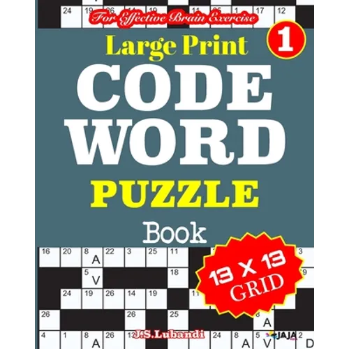 Large Print CODEWORD PUZZLE Book; Vol. 1