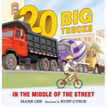 Twenty Big Trucks in the Middle of the Street
