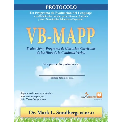 VB-MAPP, Evaluación y programa de ubicación curricular de los hitos de la conducta verbal: Protocolo