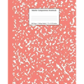 Marble Composition Notebook College Ruled: Coral Pink Marble Notebooks, School Supplies, Notebooks for School