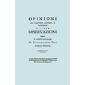 Opinioni de' Cantori Antichi, e Moderni. (Facsimile of 1723 edition).