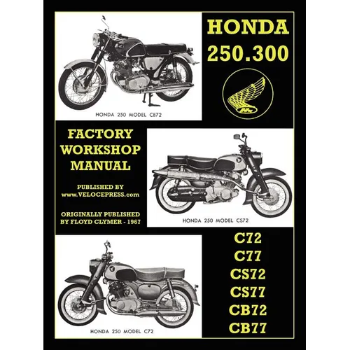 Honda Motorcycles Workshop Manual 250-305 Twins 1960-1969