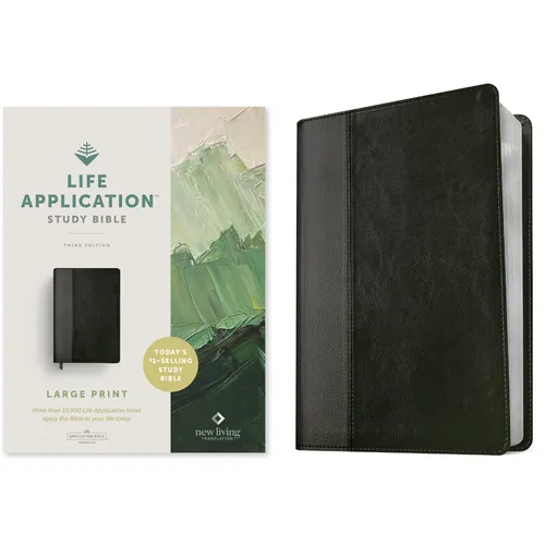 NLT Life Application Study Bible, Third Edition, Large Print (Leatherlike, Black/Onyx)