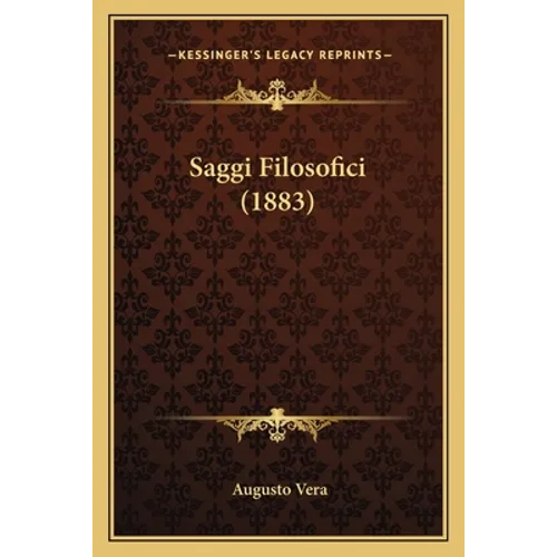 Saggi Filosofici (1883)