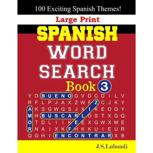 Large Print SPANISH WORD SEARCH Book; 3