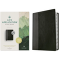 NLT Life Application Study Bible, Third Edition (Leatherlike, Black/Onyx, Indexed, Red Letter)