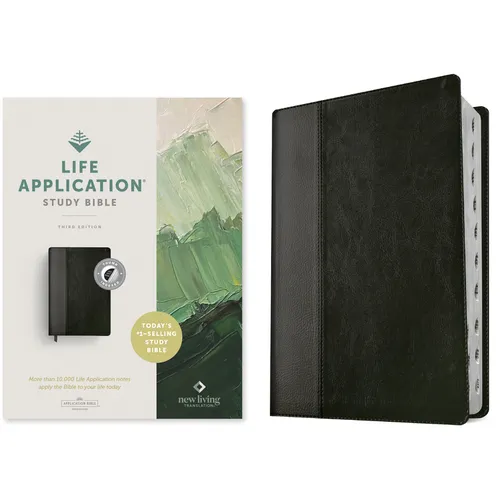 NLT Life Application Study Bible, Third Edition (Leatherlike, Black/Onyx, Indexed, Red Letter)