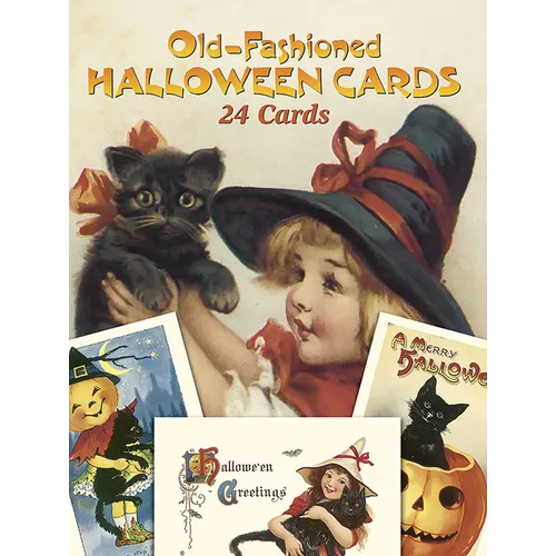 Old-Fashioned Halloween Cards: 24 Cards