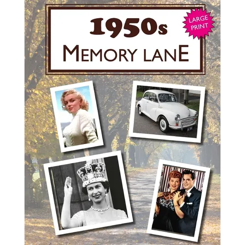 1950s Memory Lane: Large print book for dementia patients