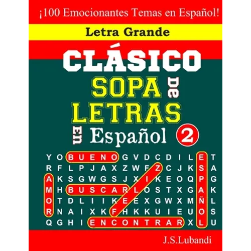 CLÁSICO SOPA De LETRAS En Español; 2