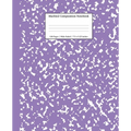 Marbled Composition Notebook: Lavender Marble Wide Ruled Paper Subject Book