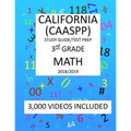 3rd Grade CALIFORNIA CAASPP, MATH, Test Prep: 2019: 3rd Grade California Assessment of Student Performance and Progress MATH Test prep/study guide
