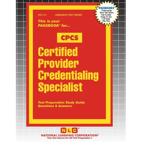 Certified Provider Credentialing Specialist (CPCS)