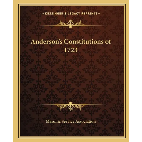 Anderson's Constitutions of 1723