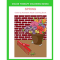 Spring Color By Numbers Adult Coloring Book: A Large Print and Easy Color by Number Adult Coloring Book of Spring Flowers, Birds, Butterflies, Bunnies